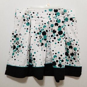 Candie's skirt 13 geometric floral polka dot pleated stretch